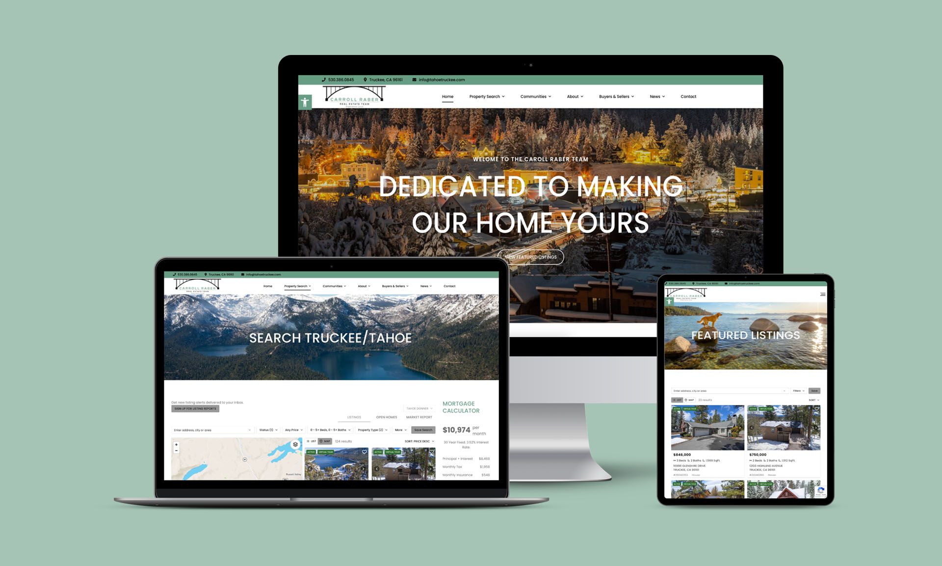 rustic acres rv resort and campground web mockup