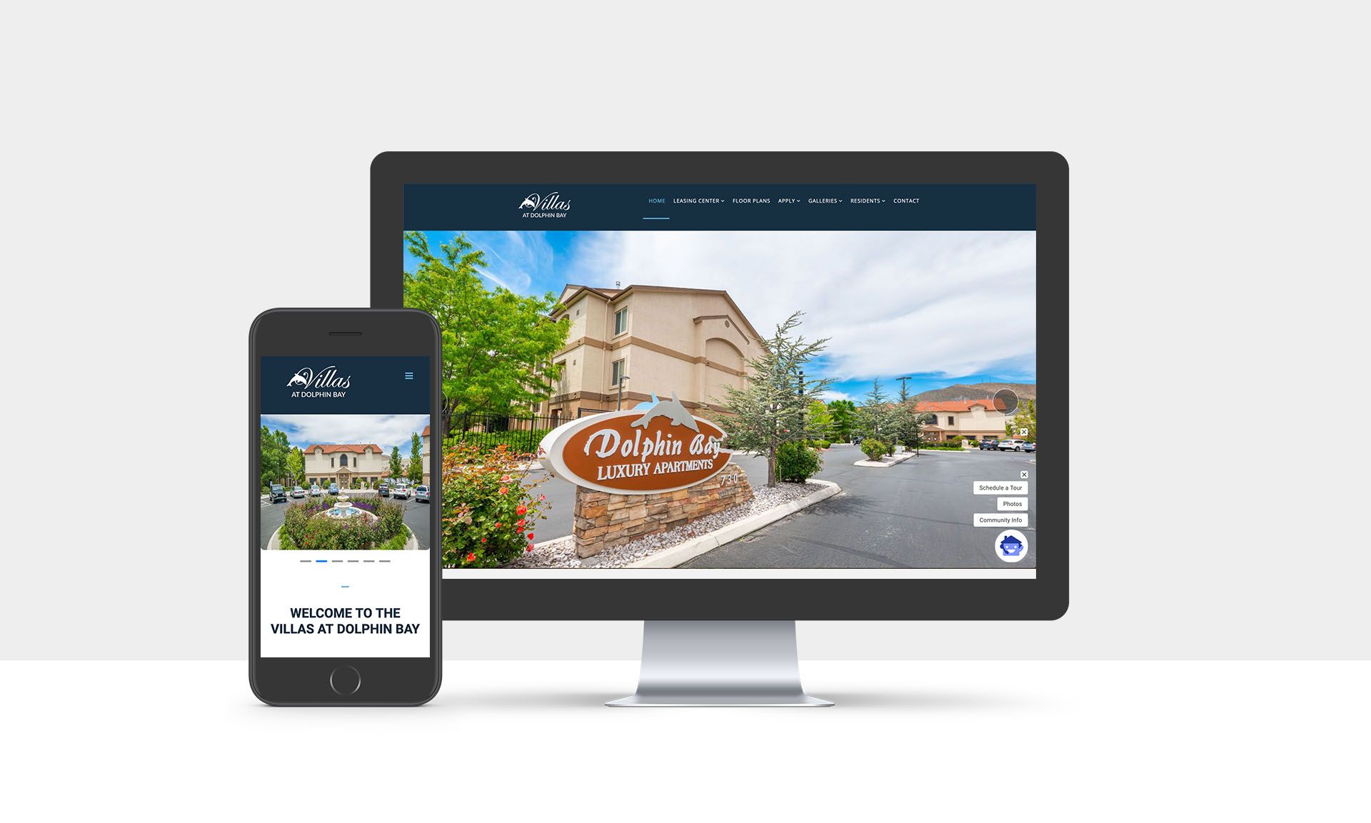 dolphin bay apts web mockup